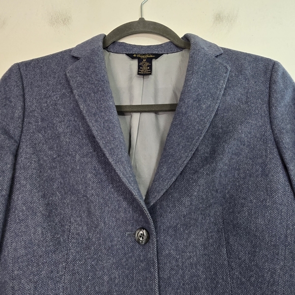 Brooks Brothers wool and angora rabbit hair blend blazer in blue Office Business - Picture 11 of 11